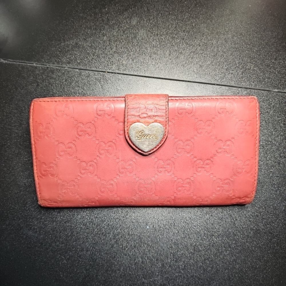 Gucci Guccissima Double Sided Red Wallet